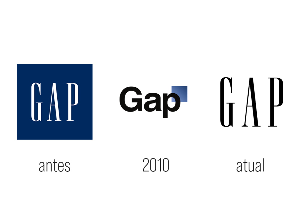 Logo nova GAP rebranding que deu errado e trocaram